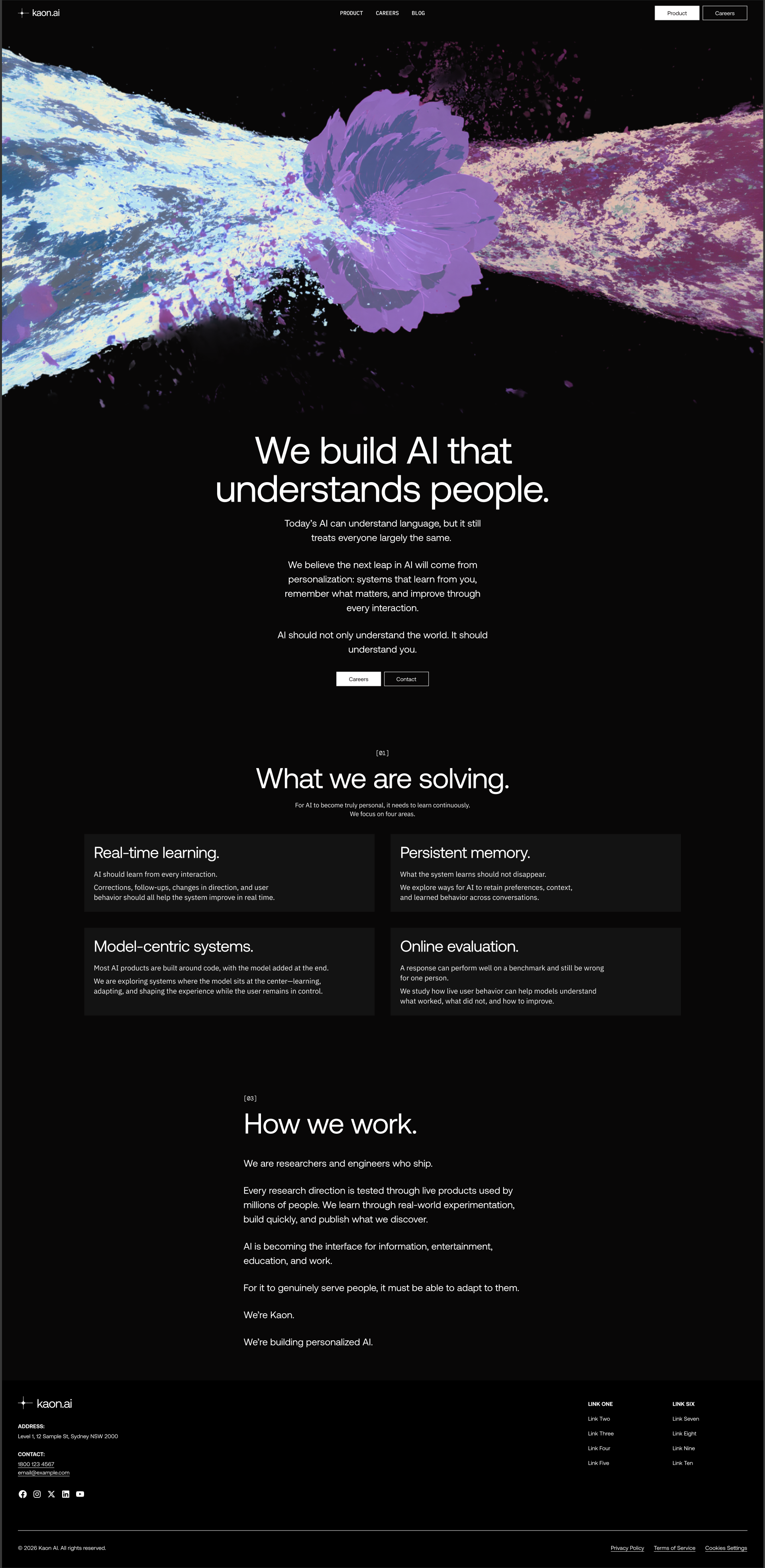 Oakline complete Kaon research page content design